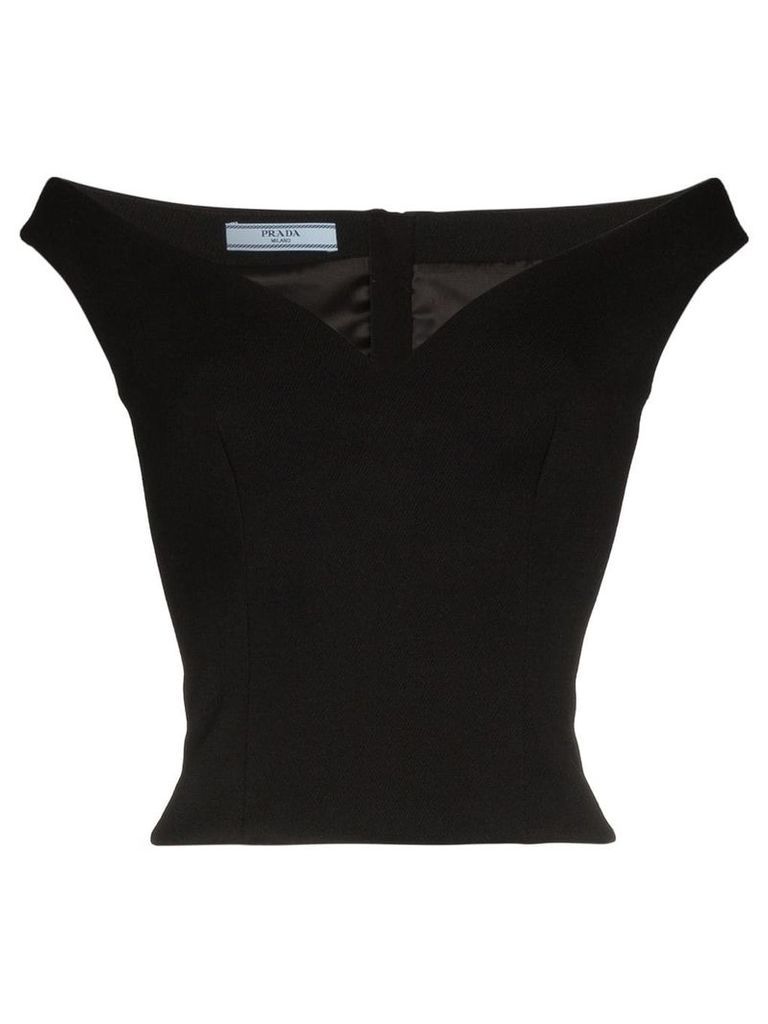 Prada off-the-shoulder blouse - Black