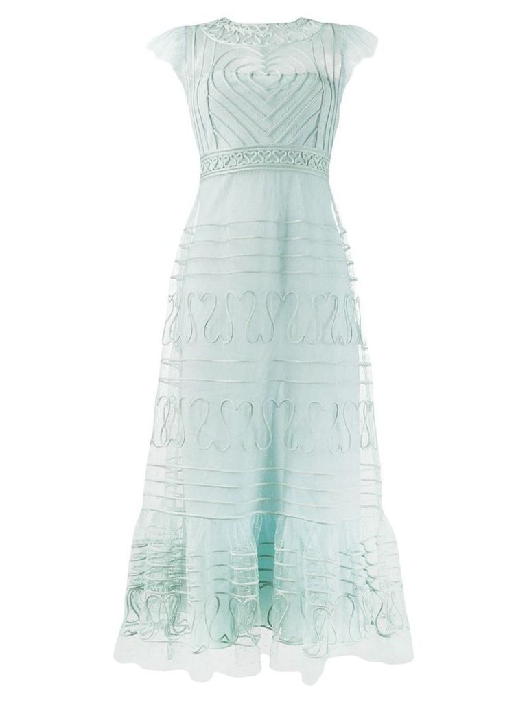 RedValentino lace embroidered dress - Blue