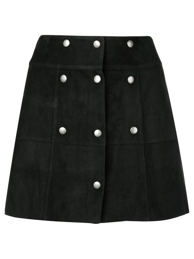Saint Laurent buttoned A-line mini skirt - Black