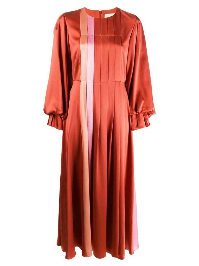 Roksanda panelled pleated dress - Red