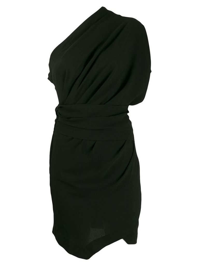 IRO one-shoulder wrap dress - Black