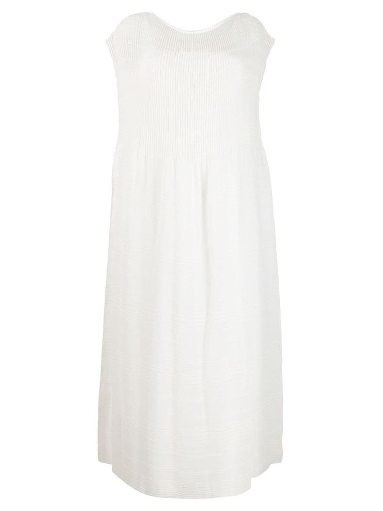 The Row roll-neck flared dress - White