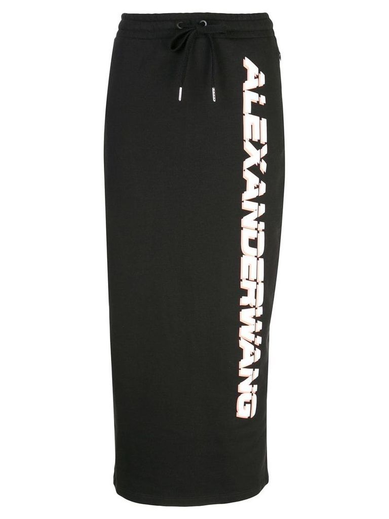 Alexander Wang logo drawstring skirt - Black