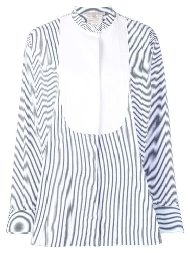 Stella McCartney striped contrast panel shirt - White