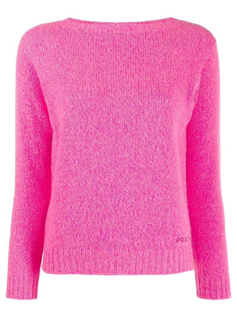 Prada knitted boat neck sweater - PINK