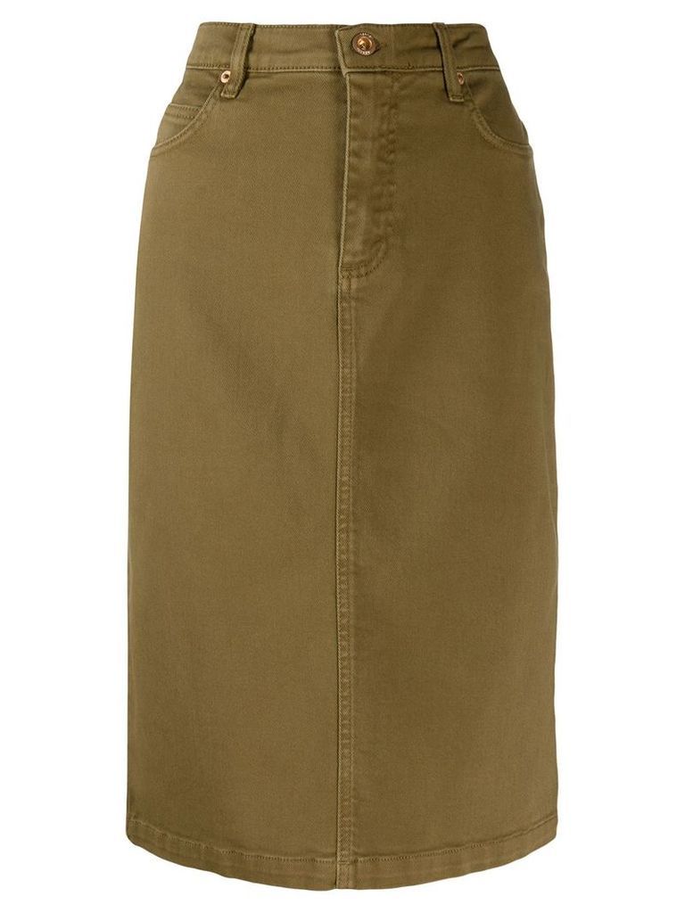 Aspesi high-waisted denim skirt - Brown