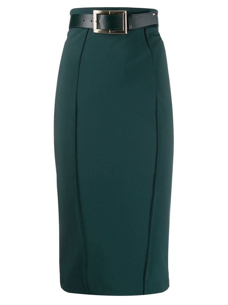 Elisabetta Franchi belted pencil skirt - Green