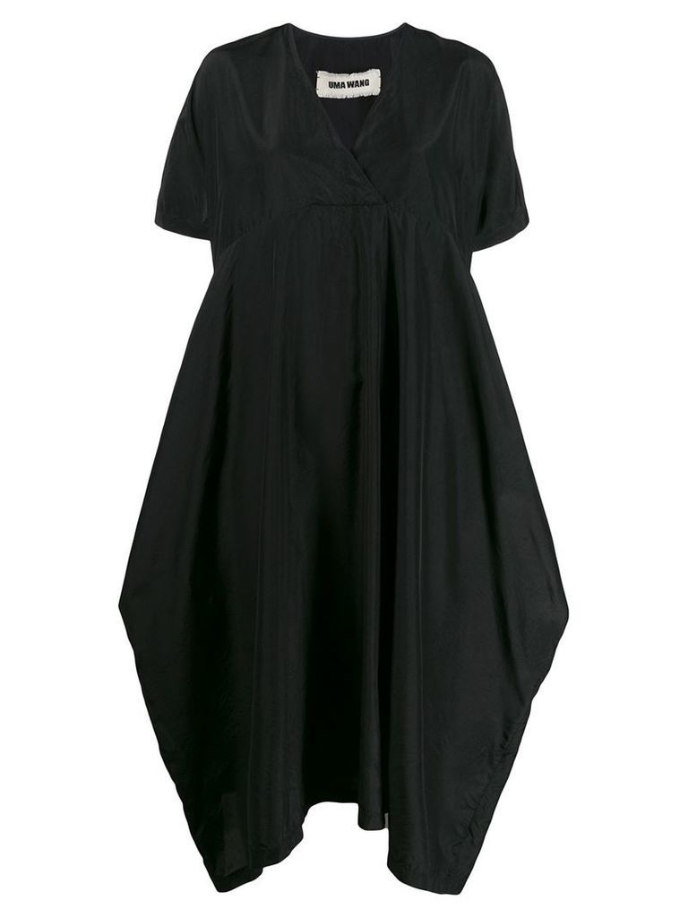 Uma Wang V-neck shirt dress - Black