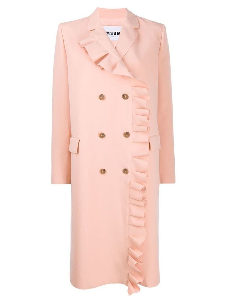 MSGM coat with ruffled detail - Pink