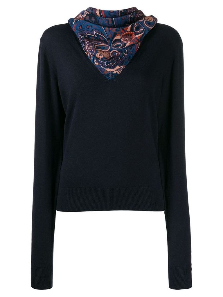 See By Chloé scarf neck jumper - Blue