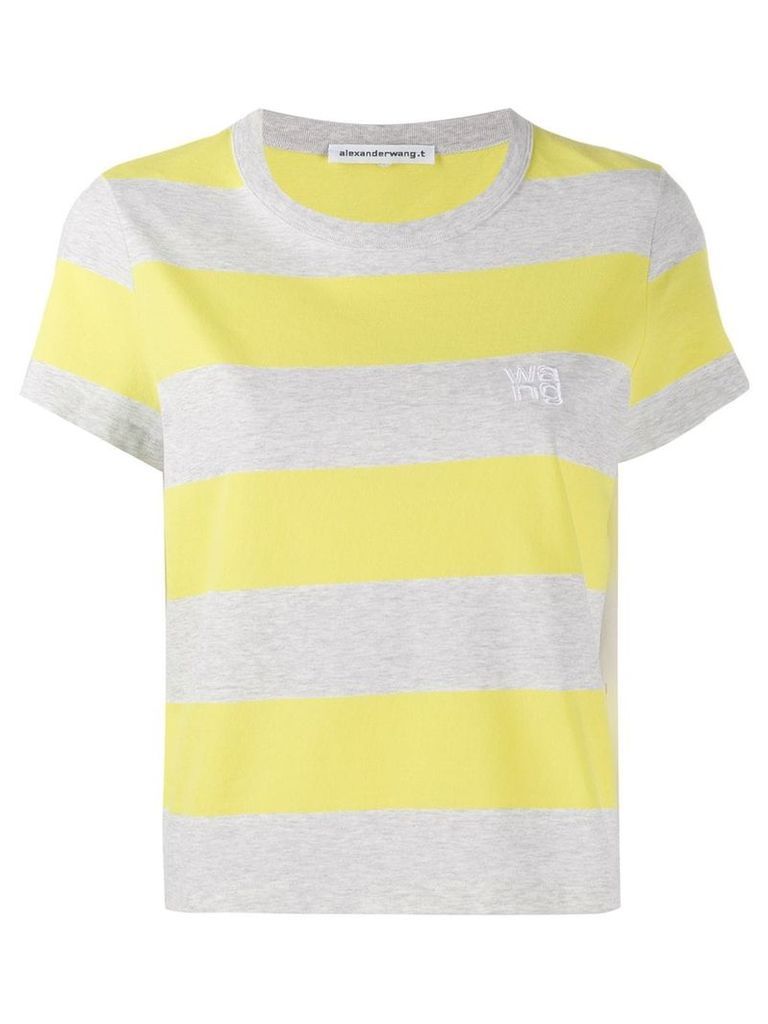 T By Alexander Wang striped T-shirt - Grey