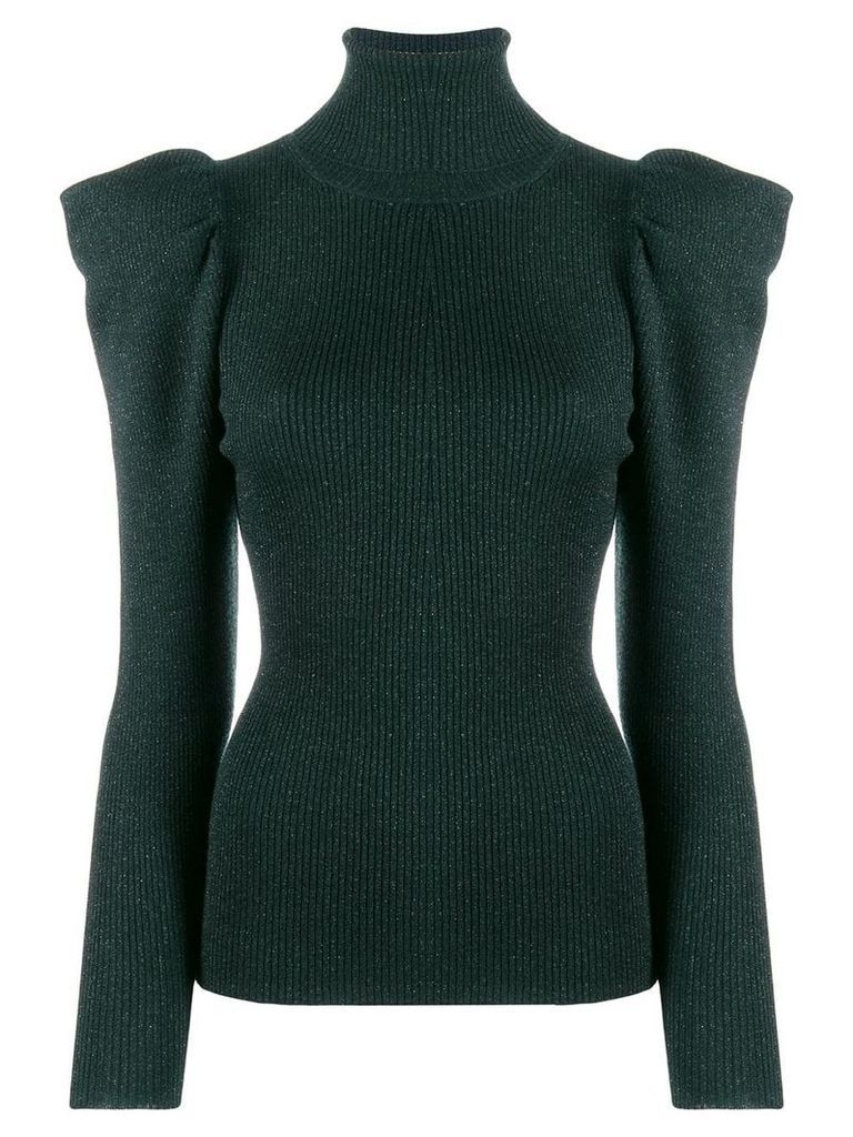 P.A.R.O.S.H. structured shoulder knitted top - Green