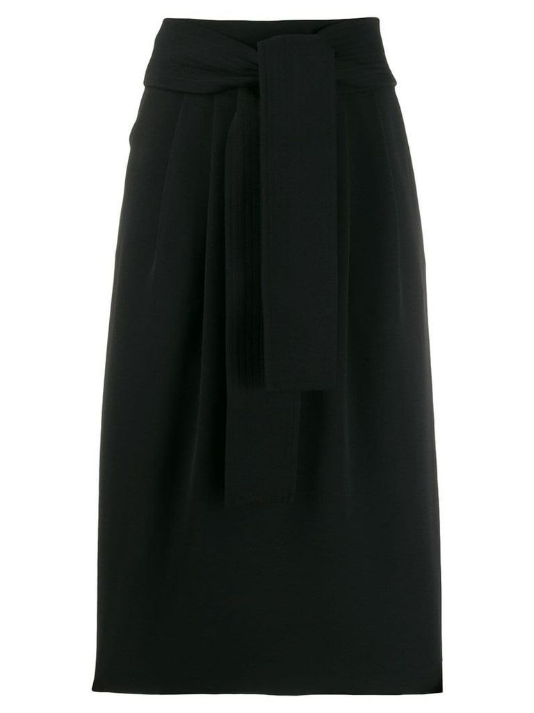 P.A.R.O.S.H. knot detail midi skirt - Black