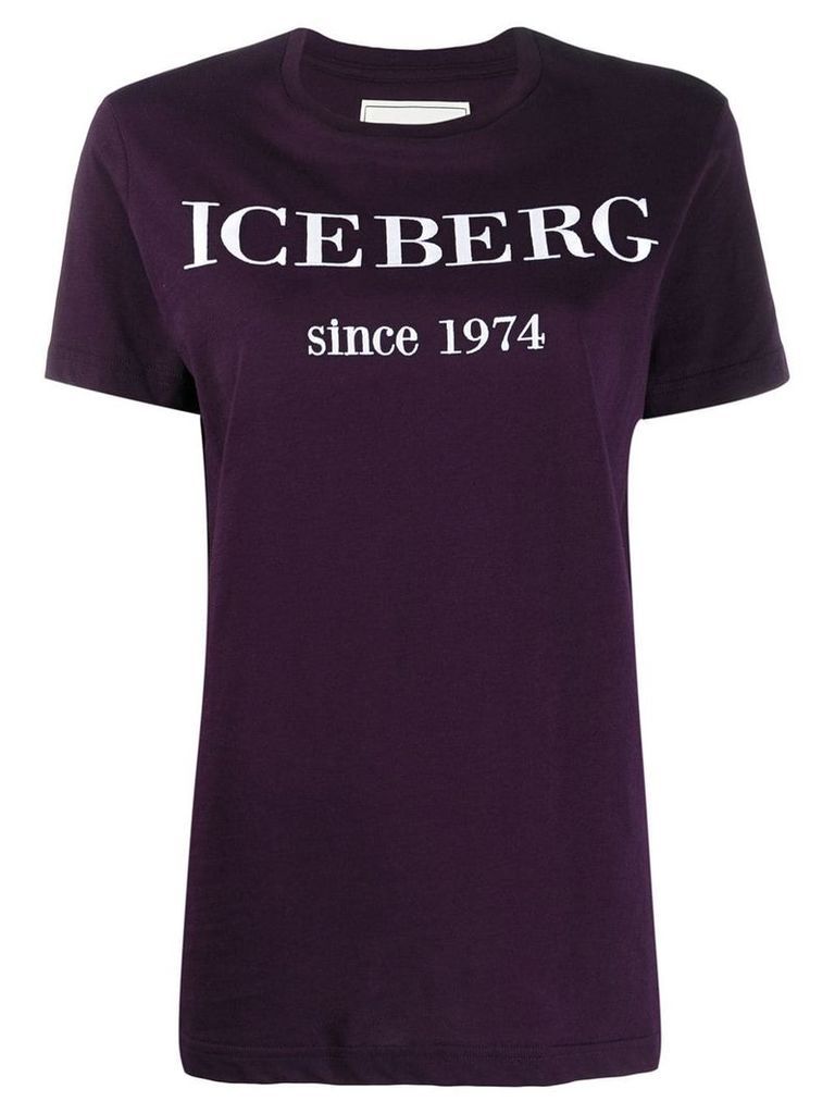 Iceberg embroidered logo T-shirt - PURPLE