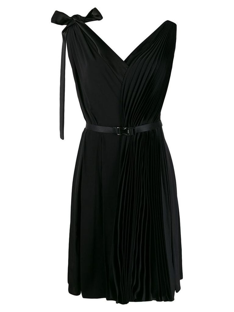 Prada belted pleated dress - Black