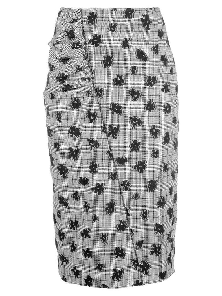 Jason Wu Collection floral print asymmetric skirt - Black
