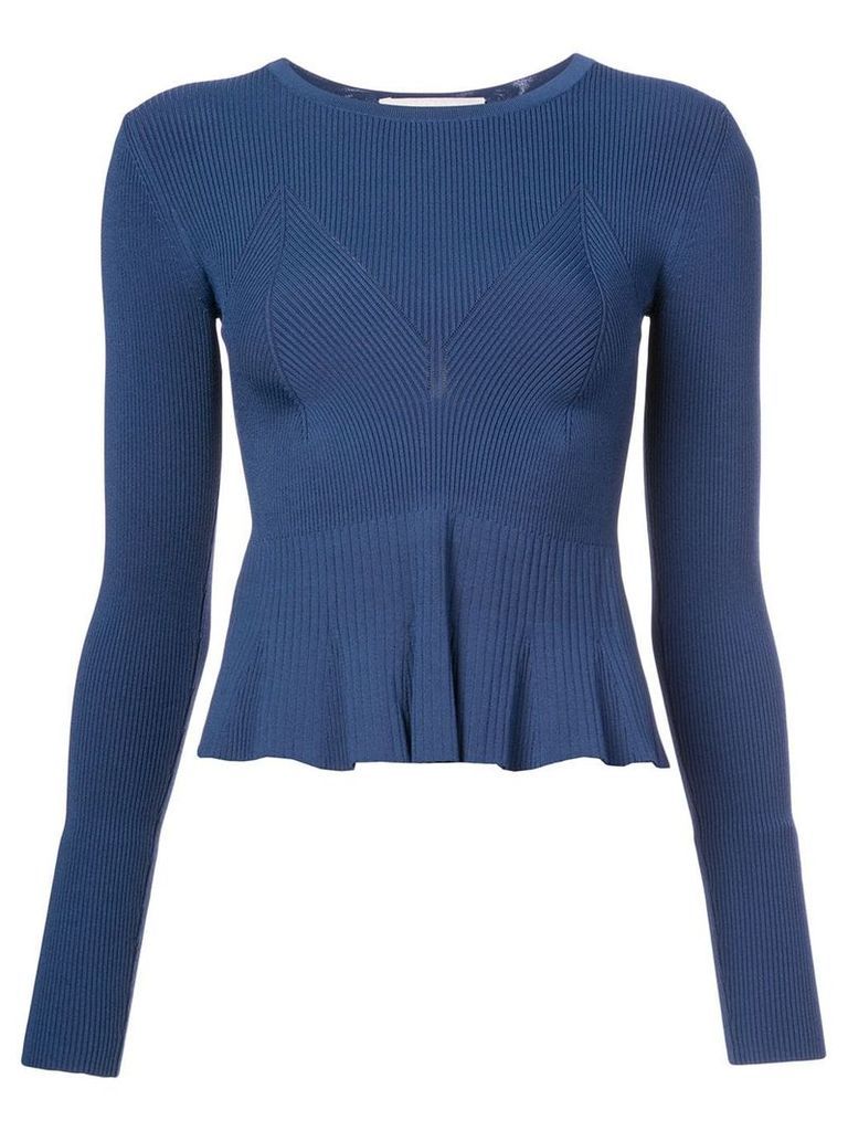 Jason Wu Collection ribbed knitted blouse - Blue