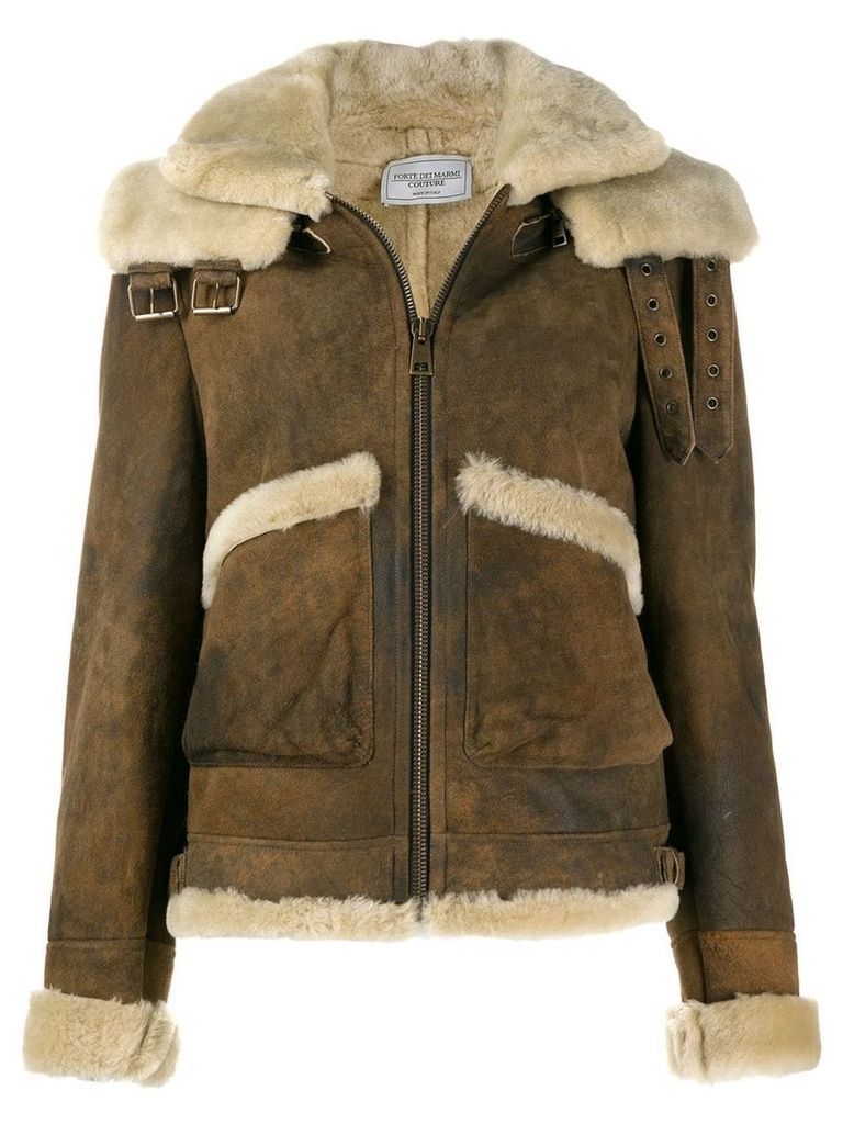 Forte Dei Marmi Couture sheepskin shearling jacket - Brown