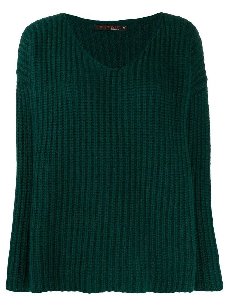 Incentive! Cashmere loose-fit cashmere sweater - Green