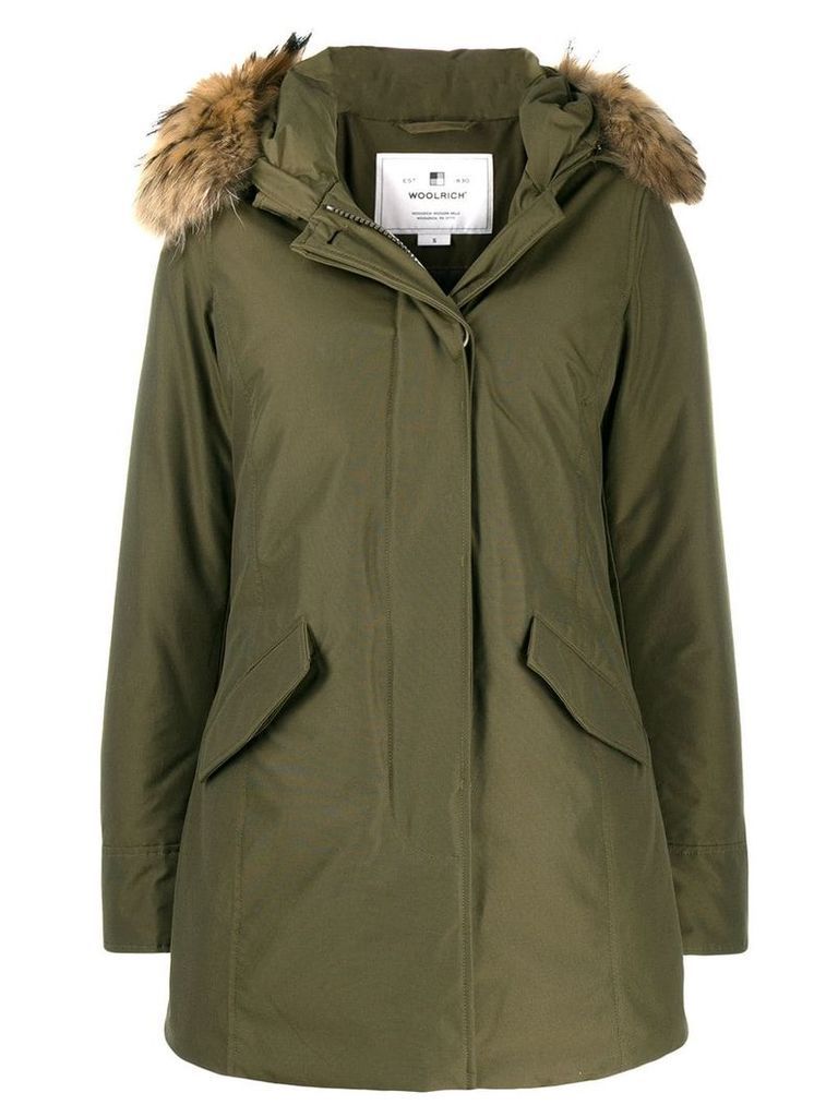 Woolrich padded hooded coat - Green