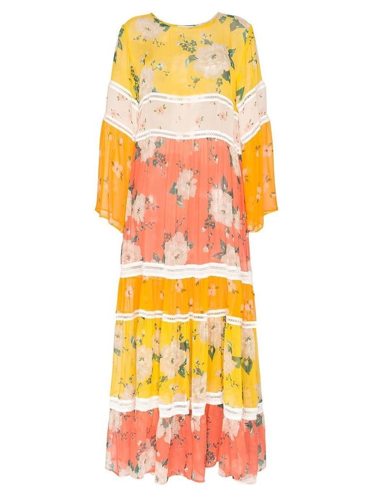We Are Leone floral print maxi dress - Yellow