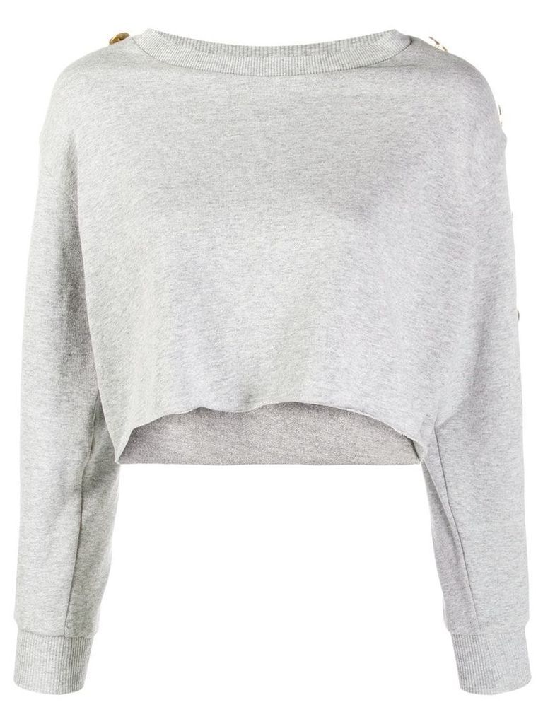 Alexandre Vauthier cropped pullover - STEEL