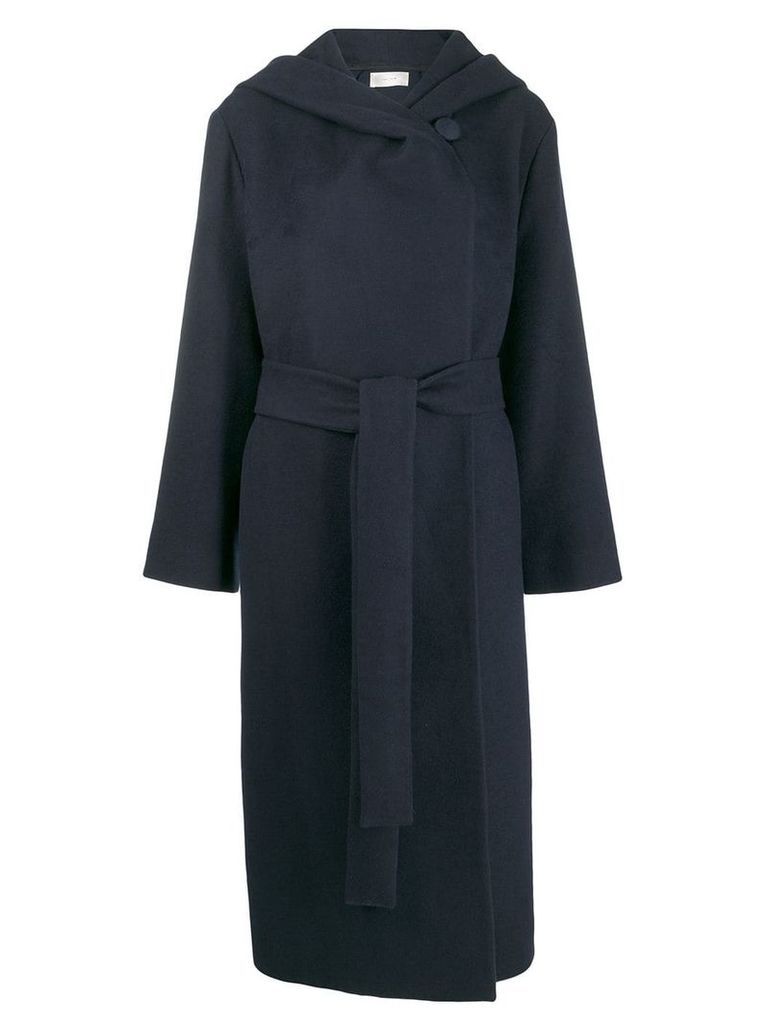 The Row belted hooded coat - Blue