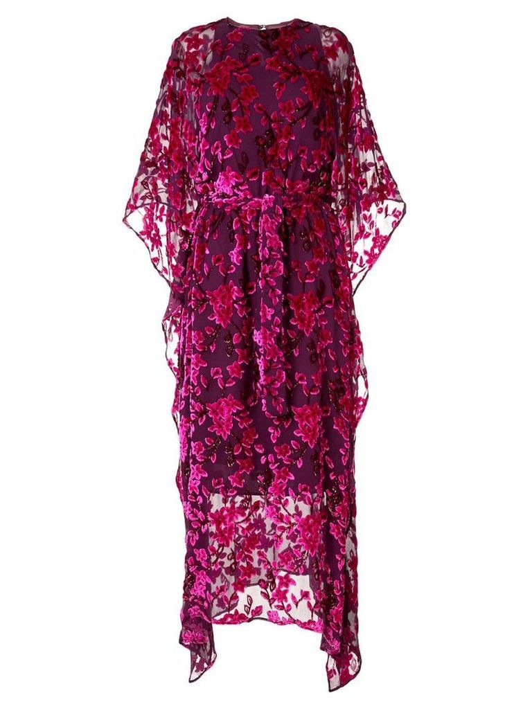 Taller Marmo Mary's Garden kaftan dress - PURPLE