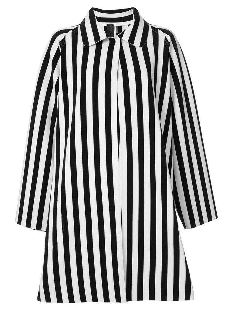 Norma Kamali reversible striped coat - White