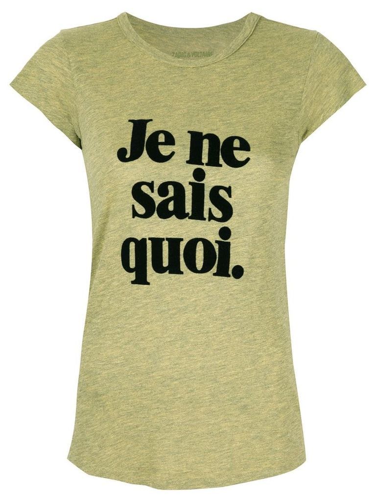 Zadig & Voltaire slogan print T-Shirt - Yellow
