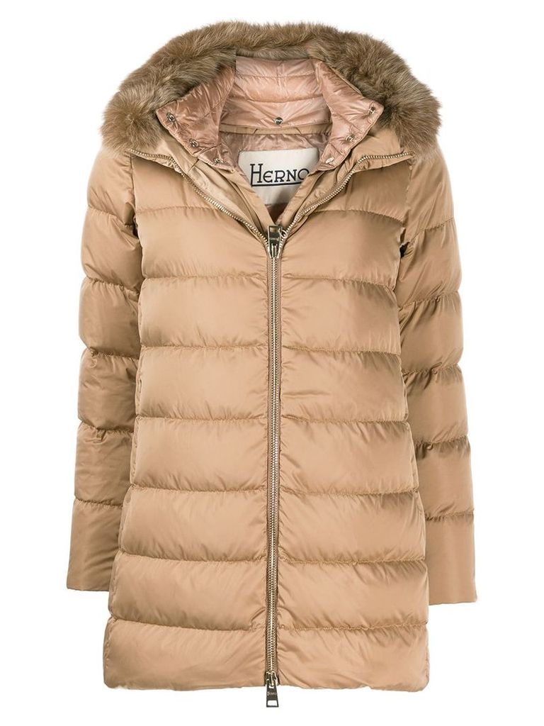 Herno padded hooded coat - NEUTRALS
