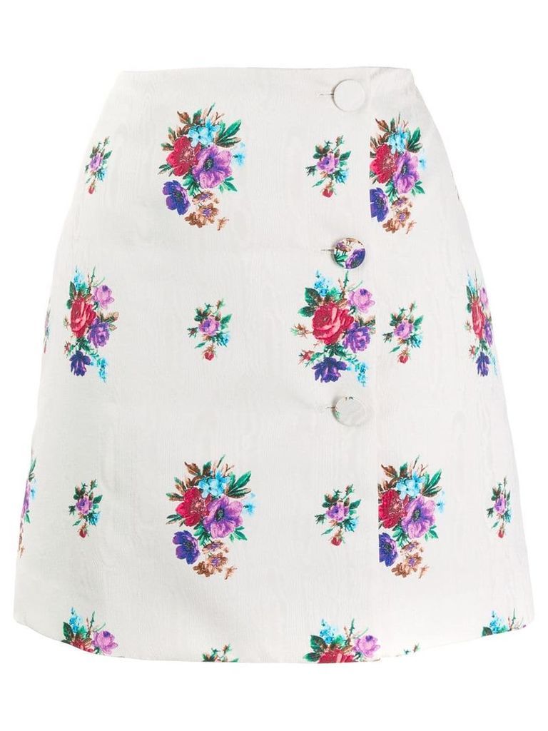 MSGM floral skirt - White
