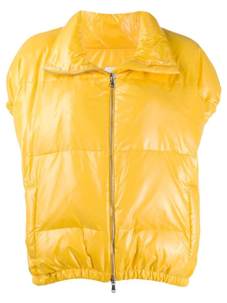 Alysi short sleeve puffer jacket - Yellow