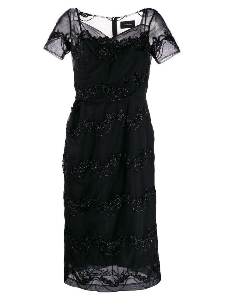 Simone Rocha decorated tulle dress - Black