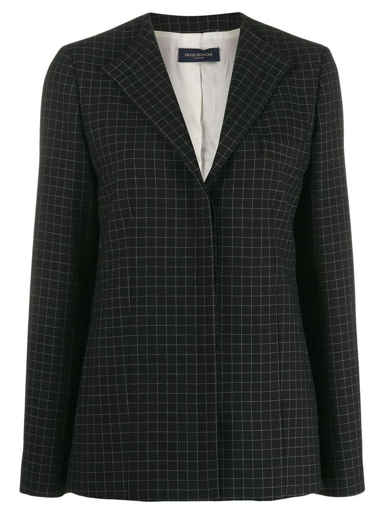 Piazza Sempione check tailored blazer - Black