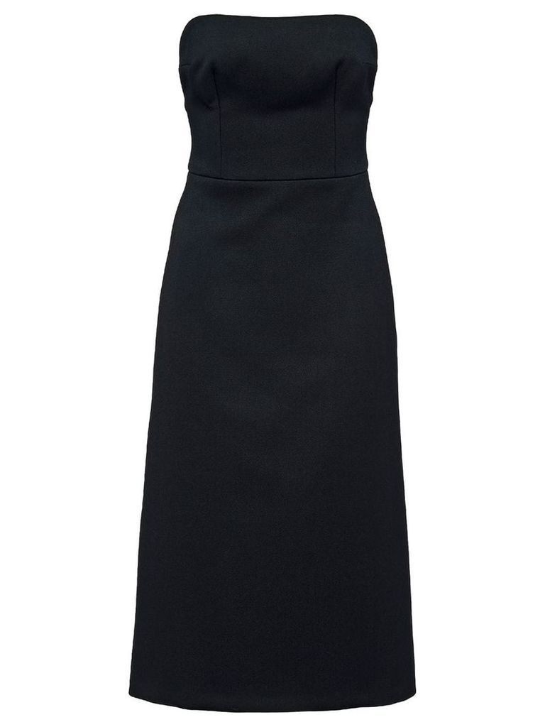 Prada strapless midi tailored dress - Black