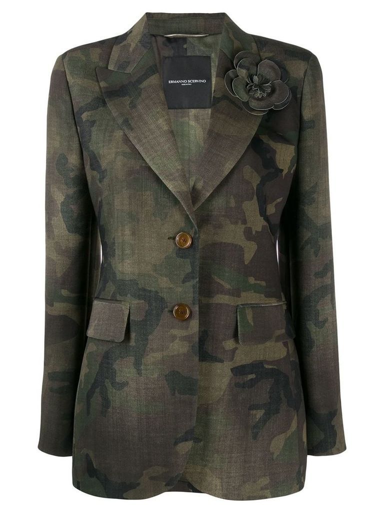 Ermanno Scervino camouflage blazer - Green