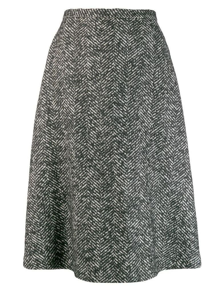 Rochas knitted patterned skirt - Black