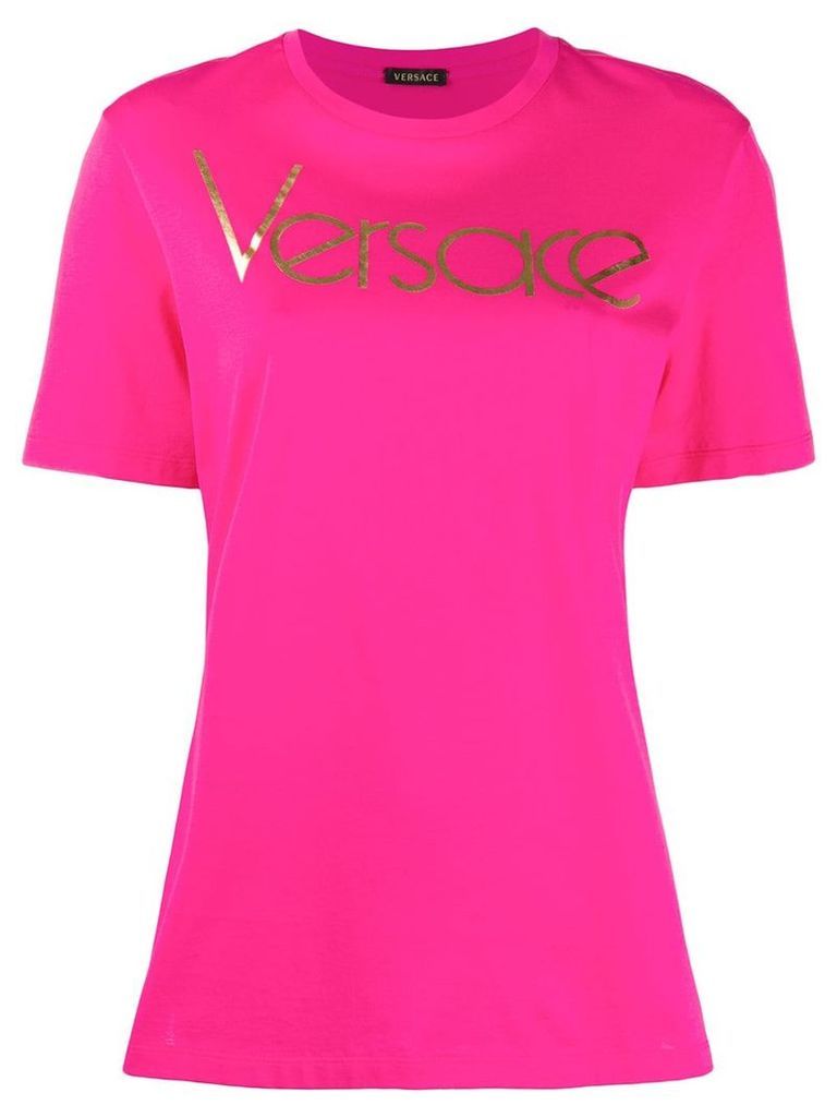 Versace logo print T-shirt - PINK