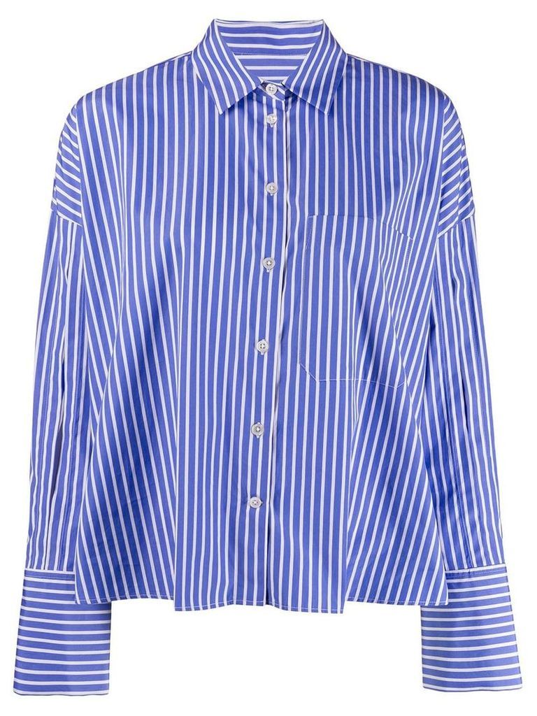 Odeeh oversized striped shirt - Blue