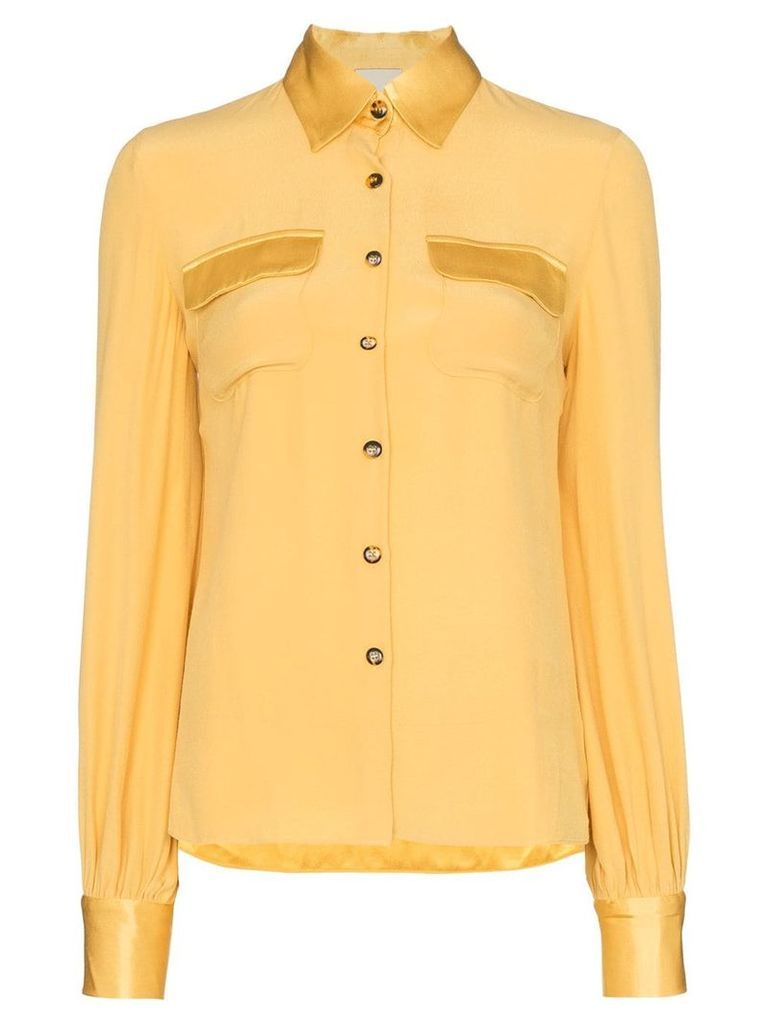 USISI SISTER Jacquetta button-down shirt - Yellow