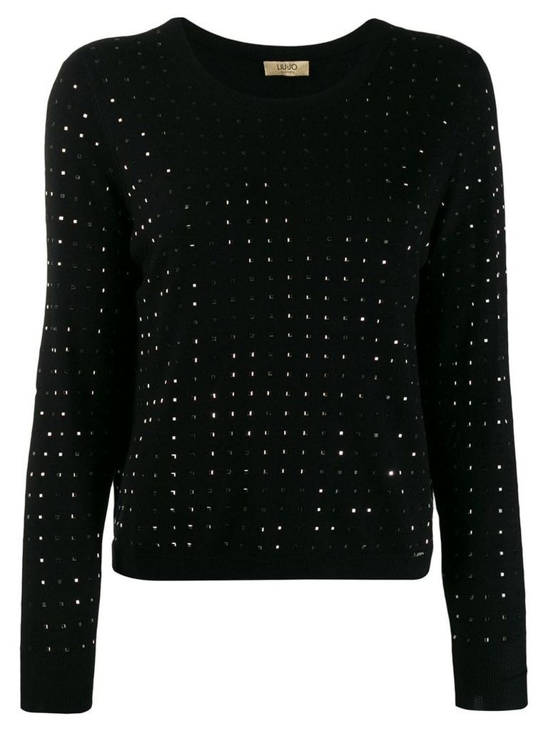 LIU JO studded fine knit sweater - Black