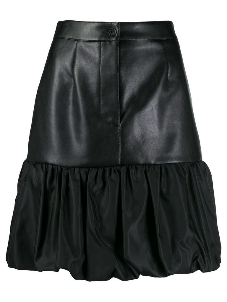 Brognano ruffle-trim faux-leather skirt - 99