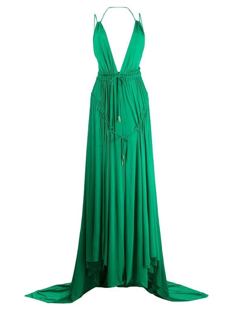 Dsquared2 Light Crepe Long Dress - Green