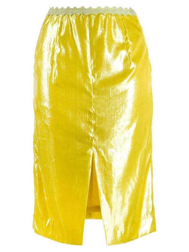 SJYP shiny pencil skirt - Yellow