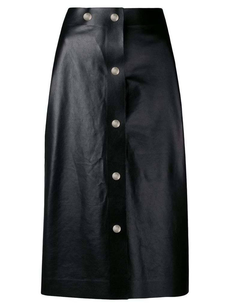 Victoria Beckham midi leather skirt - Black