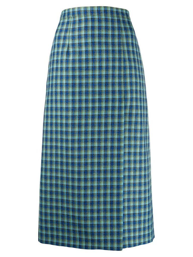 Balenciaga high slit skirt - Blue