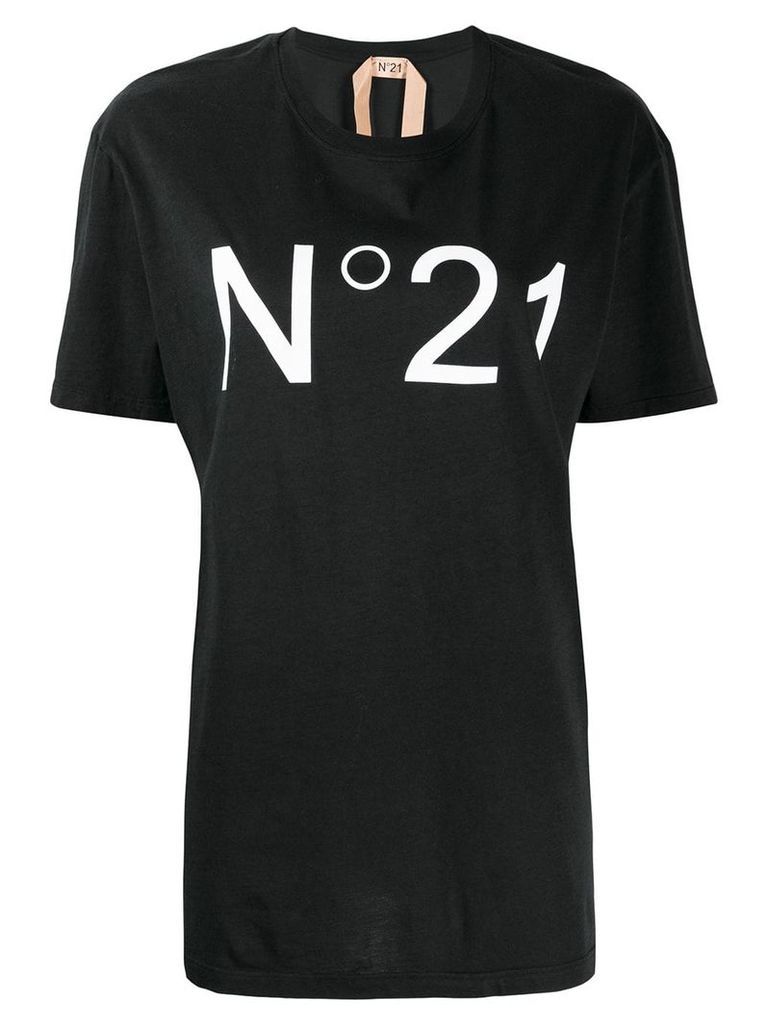Nº21 logo print T-shirt - Black