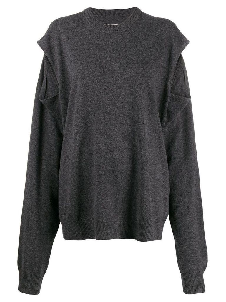 Maison Margiela shoulder slit sweater - Grey