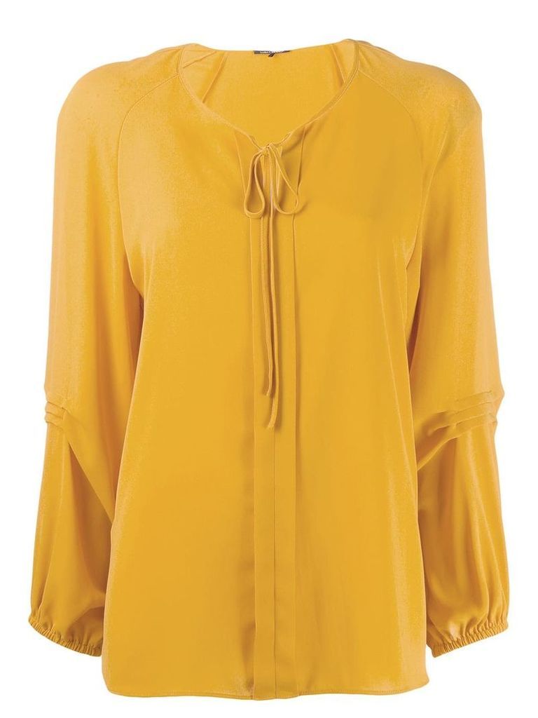 Luisa Cerano front tie blouse - Yellow